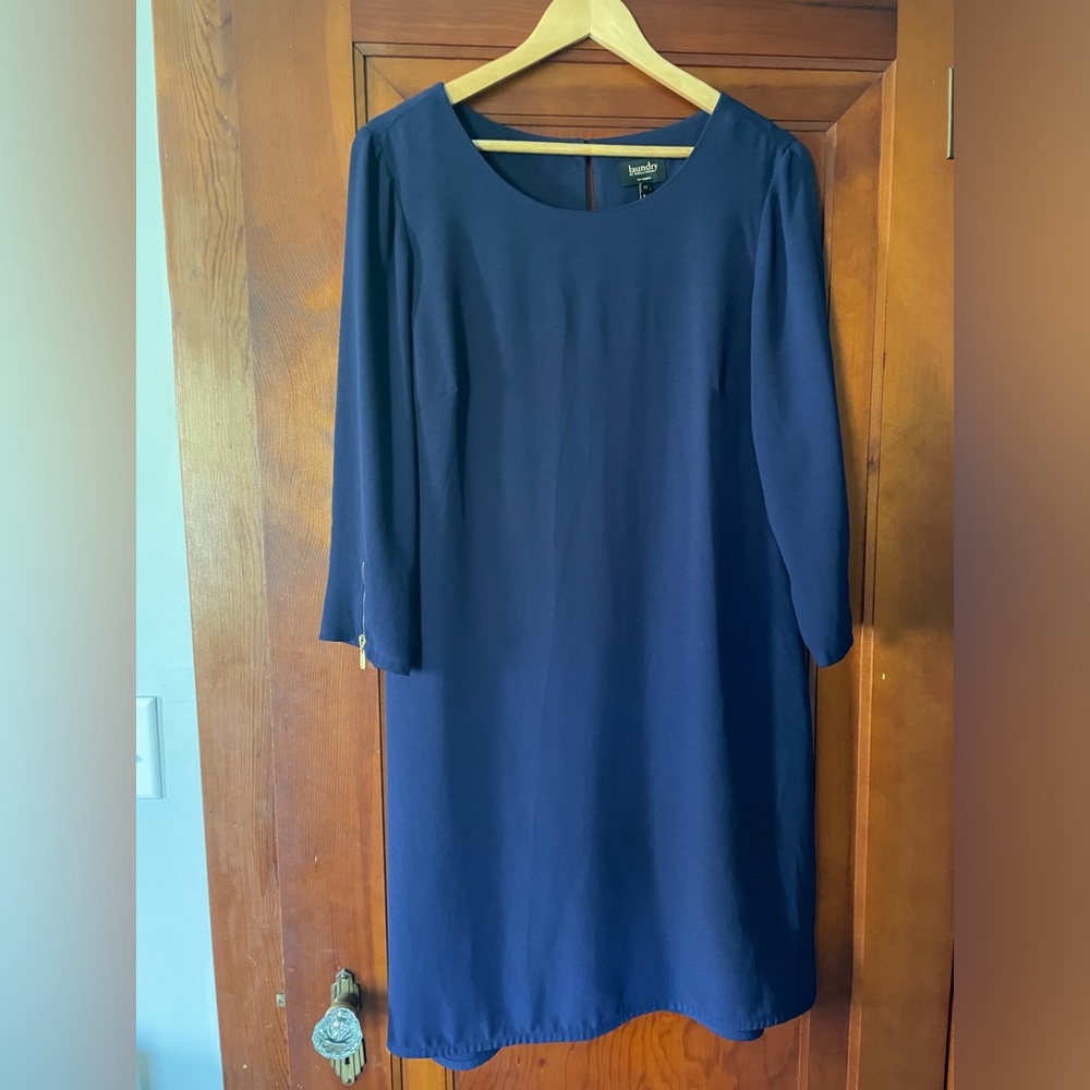 Navy Blue Shift Dress - Laundry by Shelli Segal